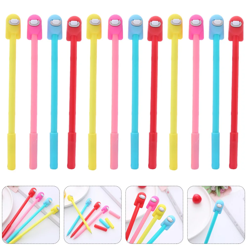 

12pcs Lovely Pen Practical Pen Students Neutral Pen (Mixed Style)