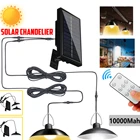 Уличная настенная люстра с ИК-управлением на солнечной батарее, настенный светильник с линией солнечного света, экстренный фонарь для сада с питанием от солнца, 10000 мАч