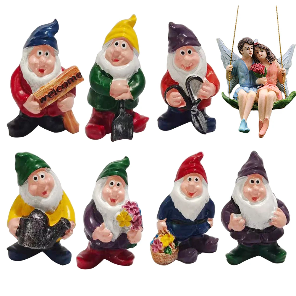 

Сказочный Сад, миниатюрная фигурка гнома, украшения для сада и двора, полимерный микро-пейзаж