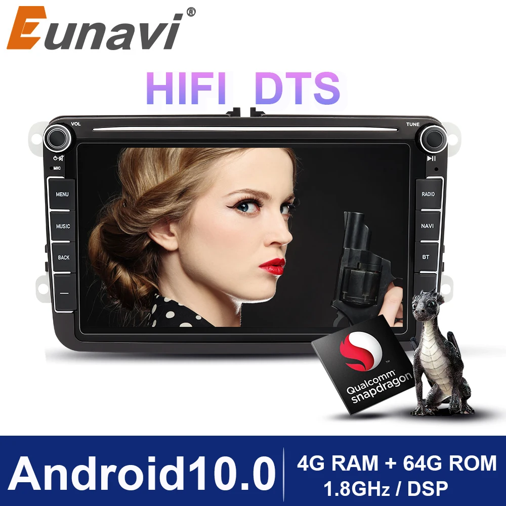 Автомагнитола Eunavi 8 дюймов мультимедийная система на Android с GPS для VW Passat B5 B6 CC Polo GOLF
