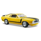 Maisto 1:24 1970 Ford Mustang Boss 302 желтые статические литые автомобили, Коллекционная модель автомобиля, игрушки