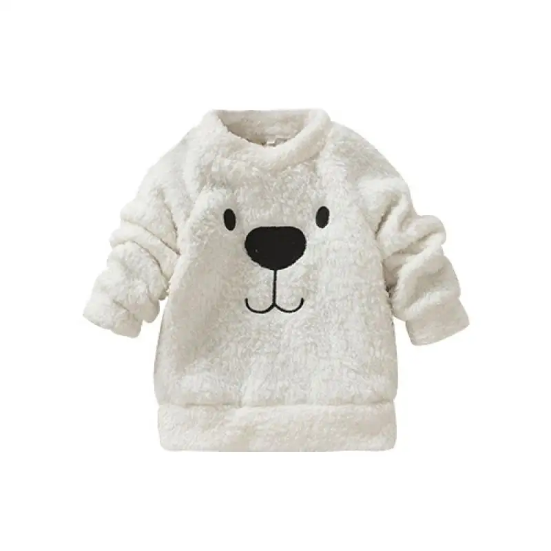 

Детские пушистые толстовки, свитшот, красивые теплые пальто, новинка 2021, Детские Зимние толстовки с мультяшными собаками, верхняя одежда, мя...