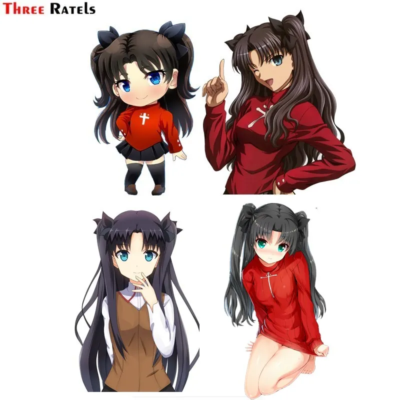

Three Ratels FC702 Fatestay Night Tohsaka Rin Anime Girl Car Stickers For Laptop Fridge Magnets Waterbottle