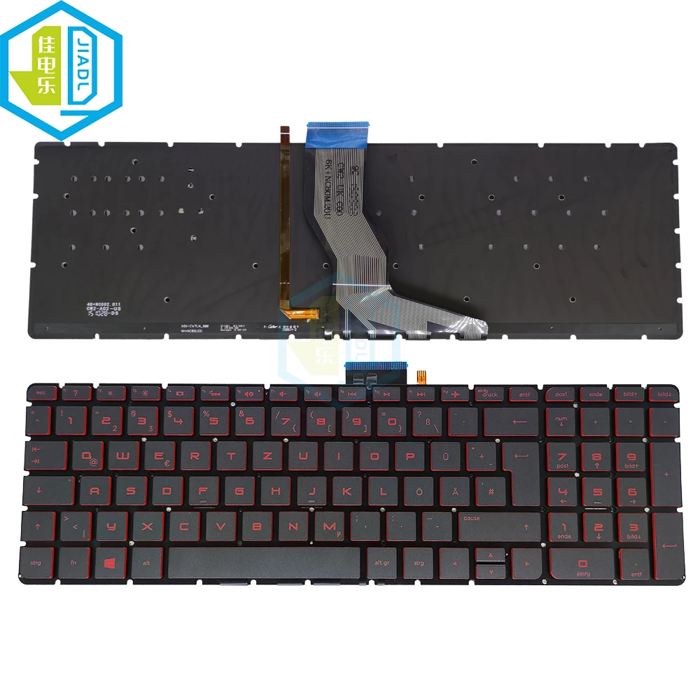 

GR/GE German Backlit Laptop Keyboard For HP Pavilion 15-AB 15-AU 15-AK 15-AW 15-BK 17-AB NSK-CW7BQ 9Z.NC8BQ.70F pc EU Euro