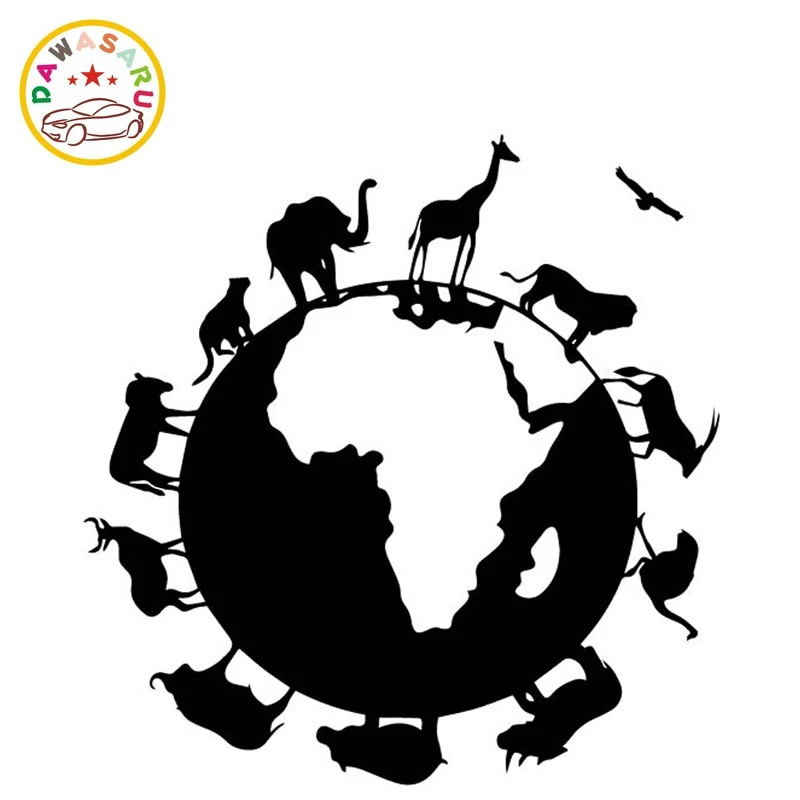Автомобильная наклейка животное земля креативная на багажник ПВХ автомобильная