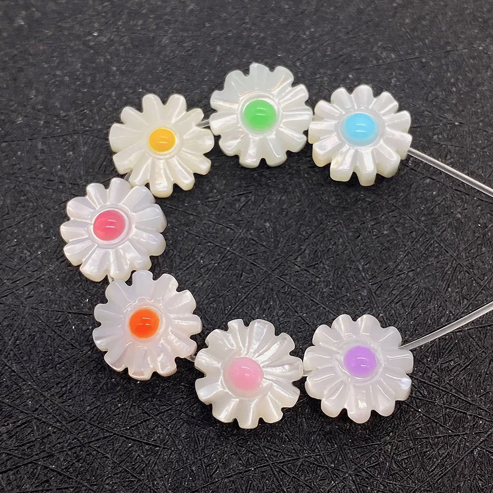 Бусины из натуральных морских ракушек Перламутровые для изготовления ожерелья