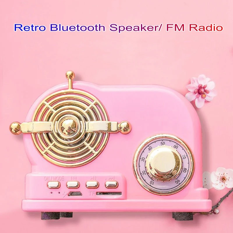 USB зарядка ретро Bluetooth динамик беспроводной старомодный портативный Поддержка TF