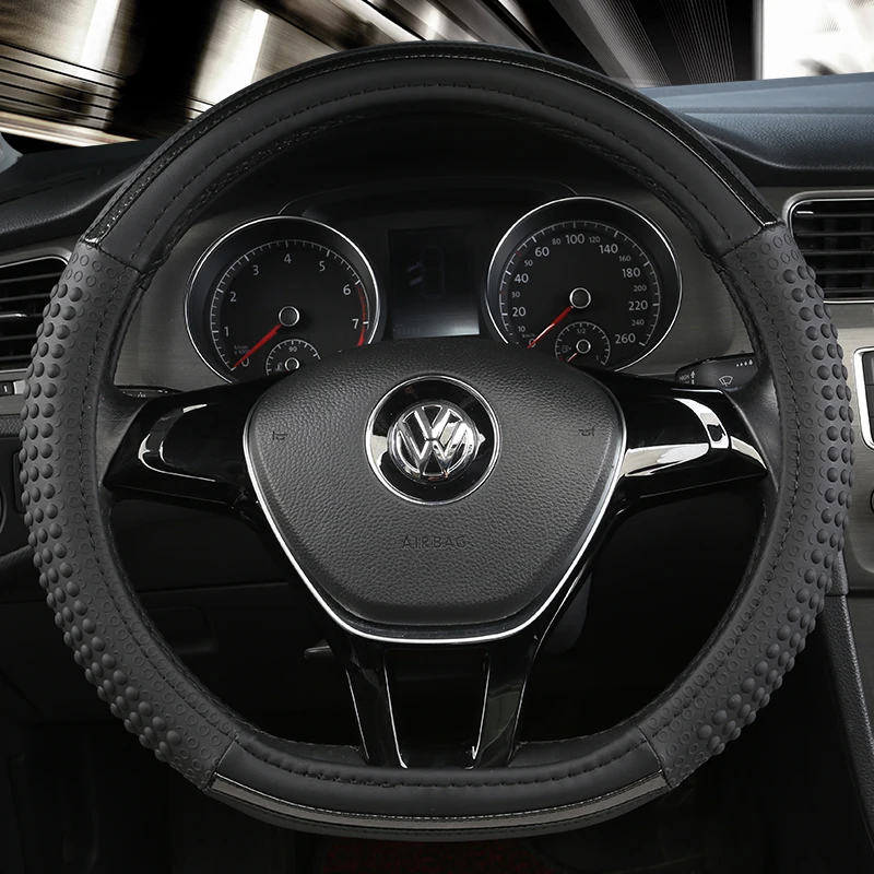 

Full Coverage Eco-leather auto Steering Covers PU Leather steering wheel cover for chevrolet lacetti lanos malibu niva onix