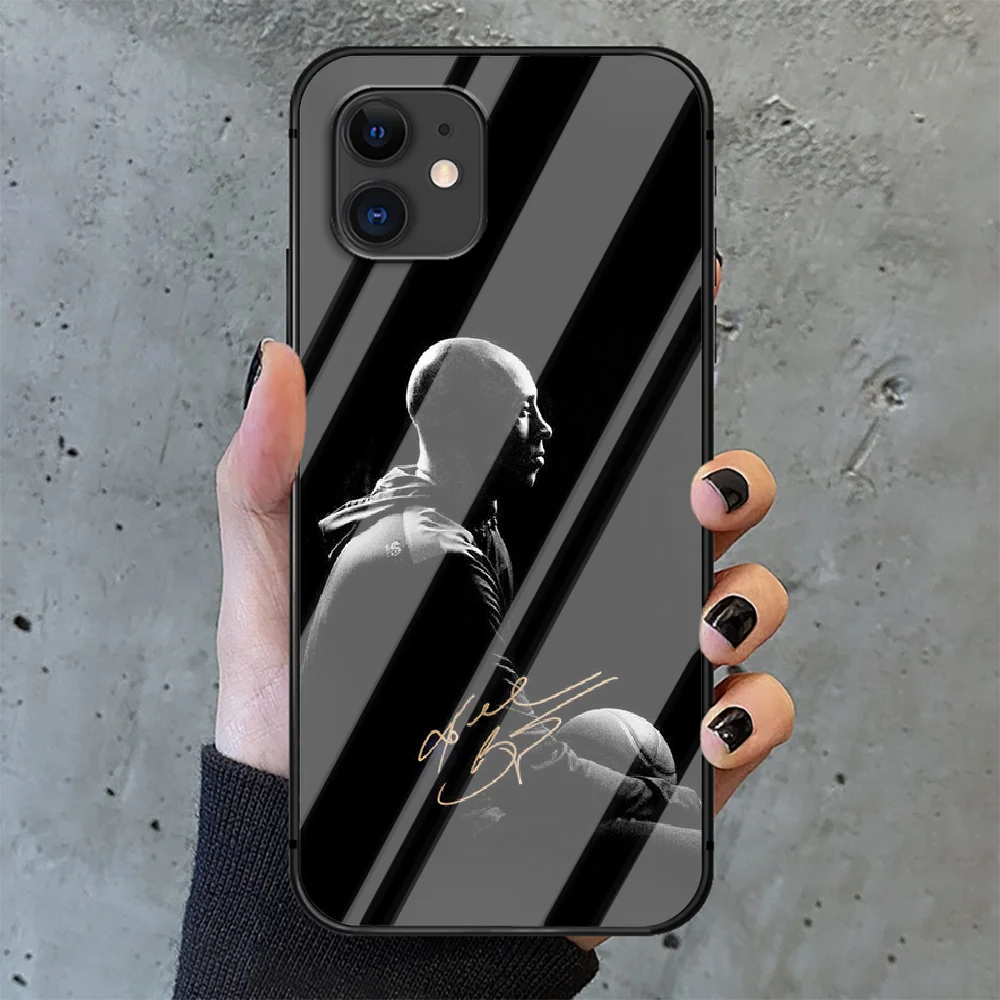 

Basketball Kobe Bryant Phone Tempered Glass Case Cover For IPhone 6 6S 7 8 11 12 X Xr Xs Se 2020 Pro Max Plus Mini Coque Pretty