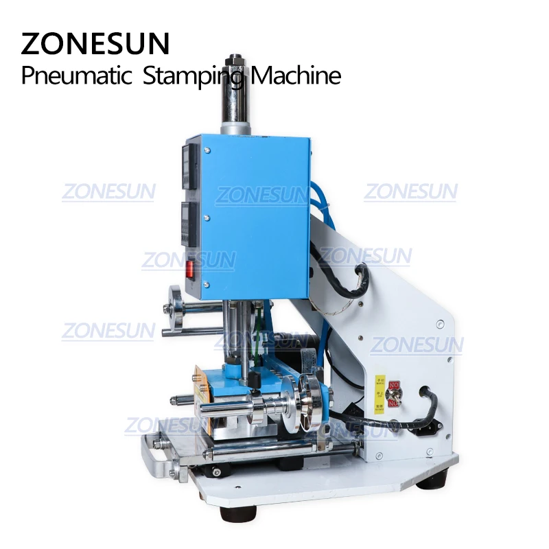 ZONESUN ZS 819B 80*90 мм Горячий пневматический штамповочный пресс для тиснения кожи
