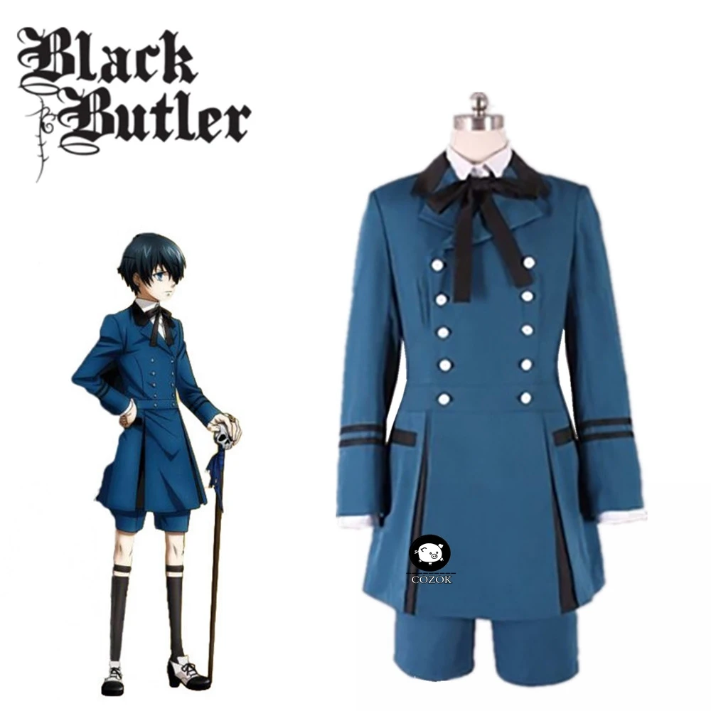 

Black Butler Kuroshitsuji Ciel Phantomhive Cosplay Costume for Gift Halloween Party Full Set Clothing