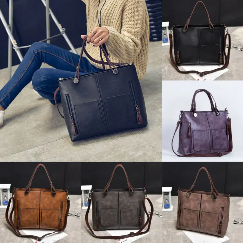 Женская сумка на плечо в стиле ретро однотонный мессенджер из искусственной кожи