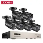 Комплект видеонаблюдения ZOSI H.265 + 8CH HD DVR, система видеонаблюдения 1080N DVR с 6 камерами 2.0mp 1080P для дома, набор для видеонаблюдения