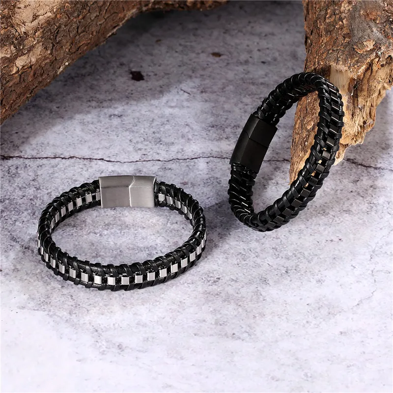 MKENDN панк велосипедная цепь Титан Нержавеющая сталь магнитный бак браслет для