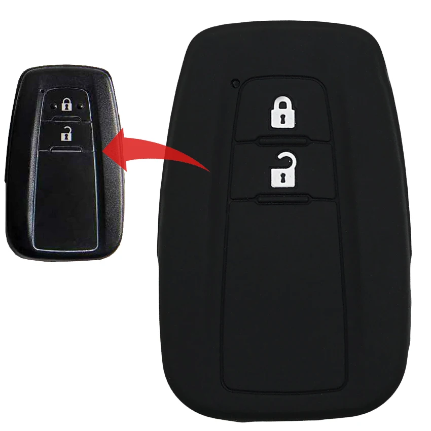 Моющаяся Мягкая силиконовая накладка на 2 кнопки для автомобильного ключа micлоче