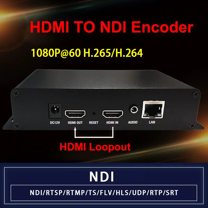 Низкая стоимость NDI Потоковое вещание видео H.265 HEVC H.264 HDMI контур для Facebook Youtube RTSP