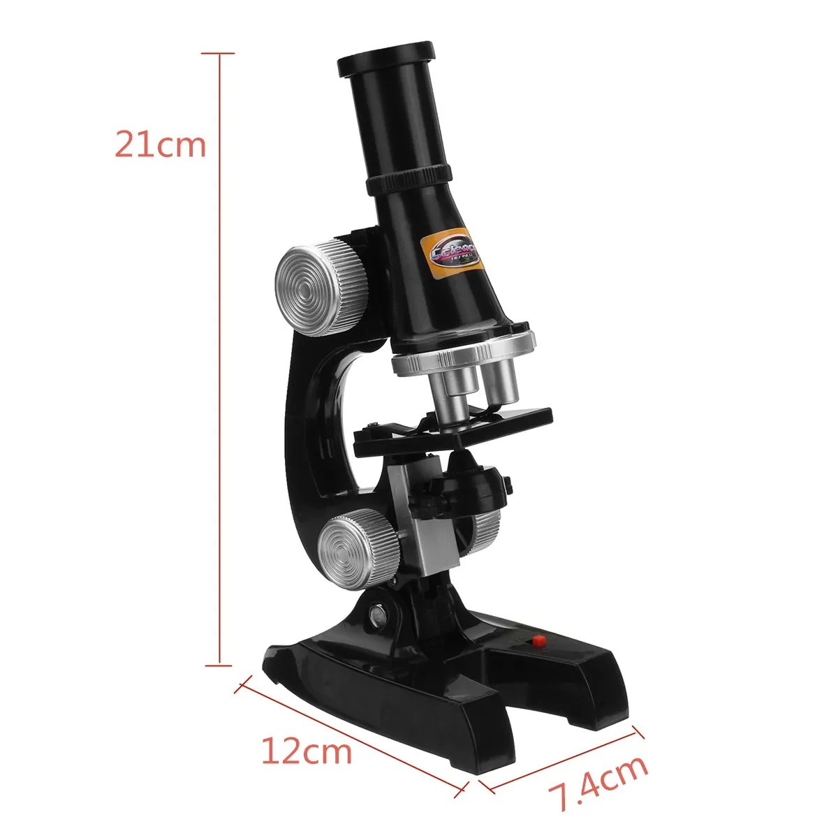 Светодиодный лабораторный микроскоп 100X-200X- 450X научная и развивающая игрушка для - Фото №1