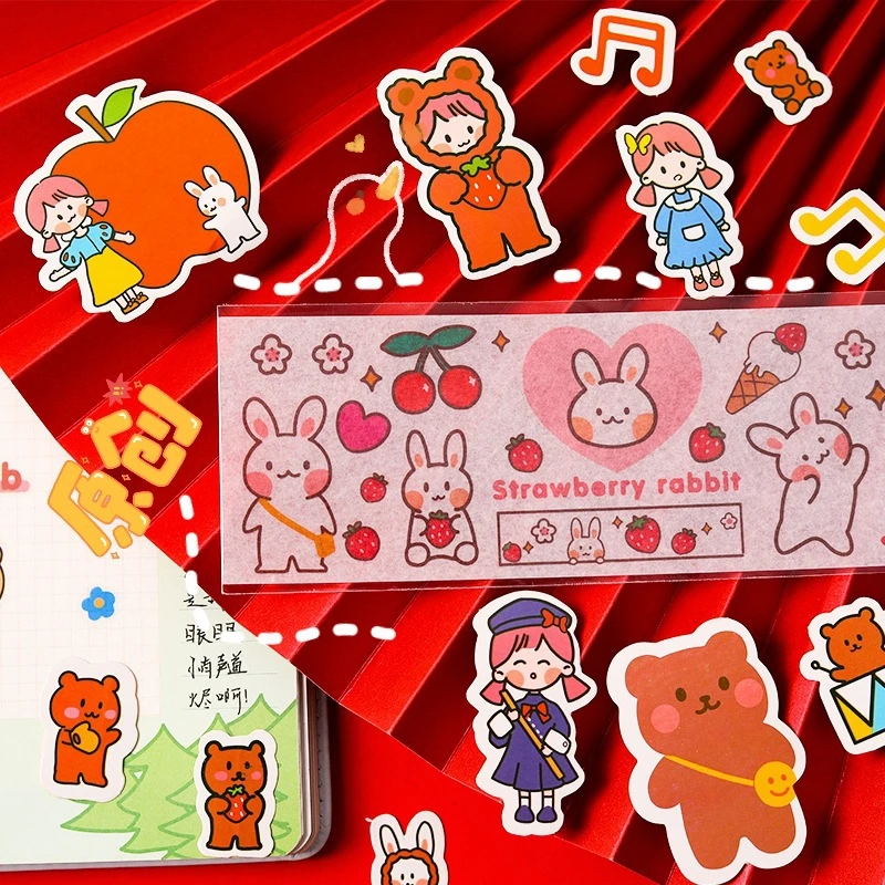 

Cute Cartoon Animal Girls Sticker Mixed Style Toys For Phone Computer Cups Home Decorative Stickers Scrapbooking Paper Stickers