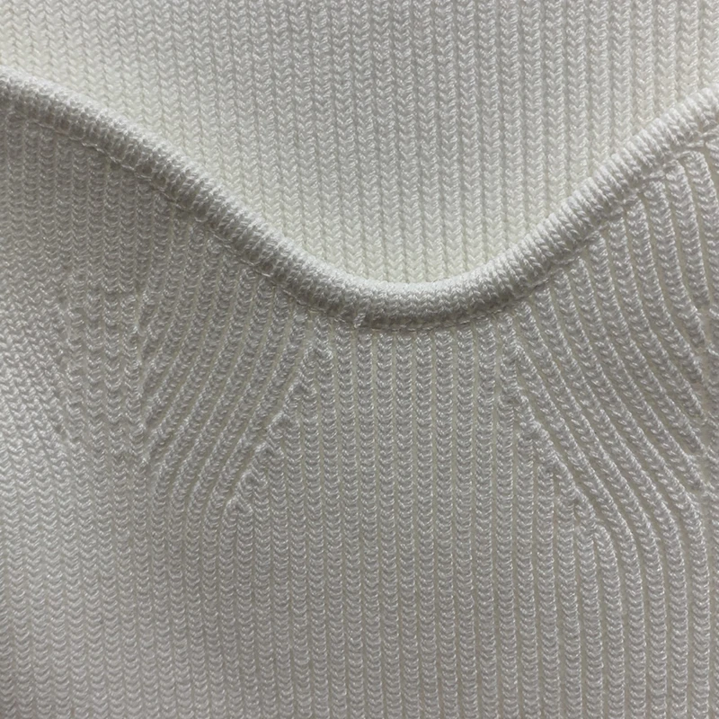 

SISPELL Pure Color Knitting Women's Dress Square Collar Short Sleeve High Wiast Slimming For Female Elegant Dress Tide 2021