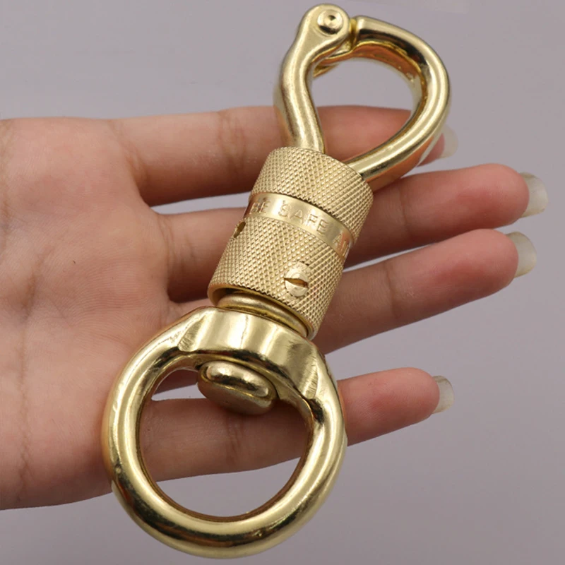 Большая латунная пряжка для кемпинга Спортивная подвесная Пряжка Открытый EDC