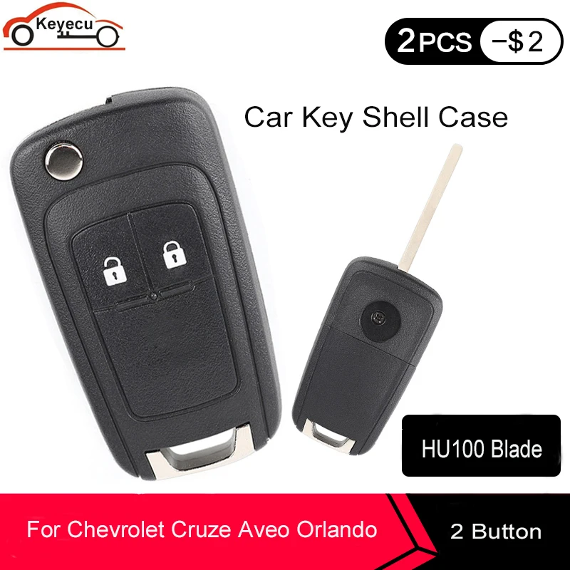 Keyecu сменный раскладной дистанционный чехол для ключа автомобиля Fob HU100 Blade 2