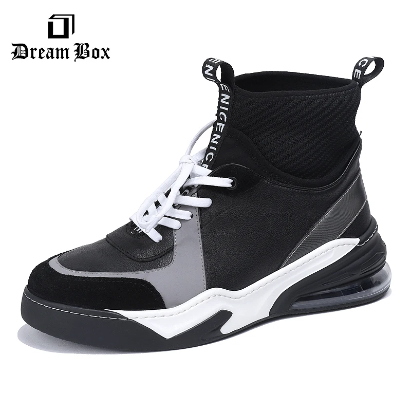 Мужские ботинки Яркая Цветная обувь с высоким верхом вязаные носки спортивная на