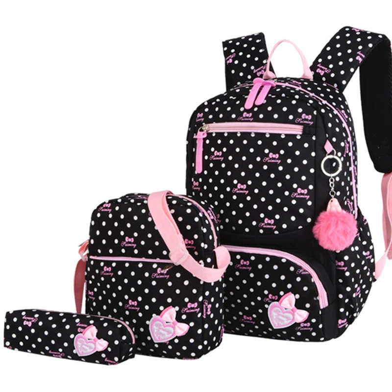 

Children School Bags Teenagers Girls Printing Rucksack school Backpacks 3pcs/Set Mochila kids travel backpack Cute shoulder bag