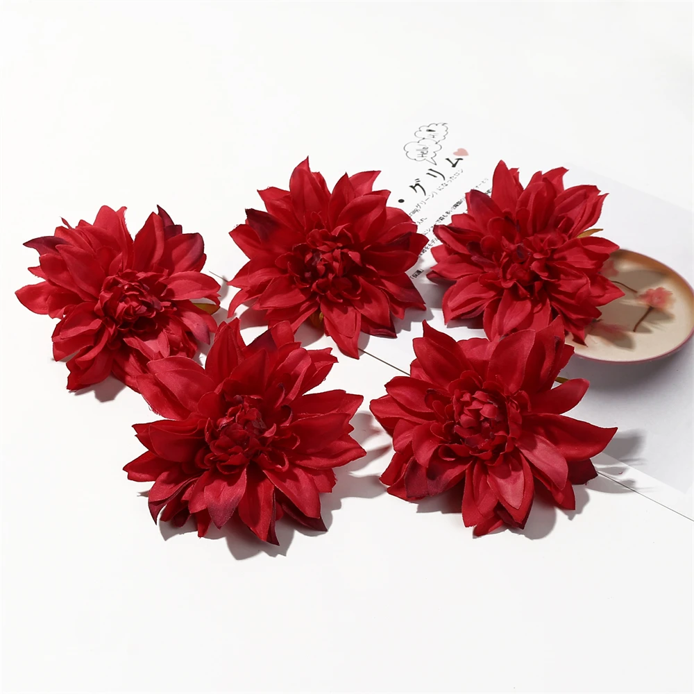 Искусственные цветы из шелка, белые, 10 шт.