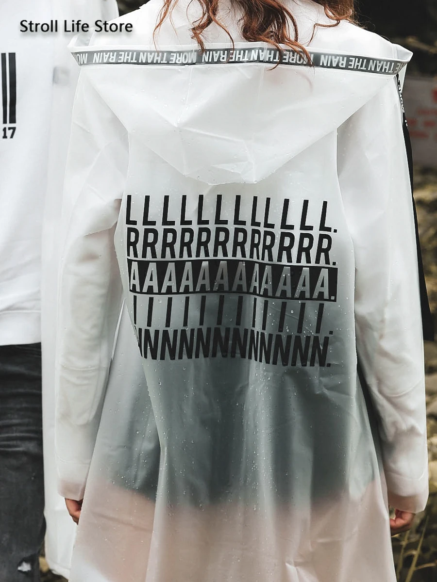 Длинное прозрачное дождевик женский и мужской непромокаемый прозрачный куртка