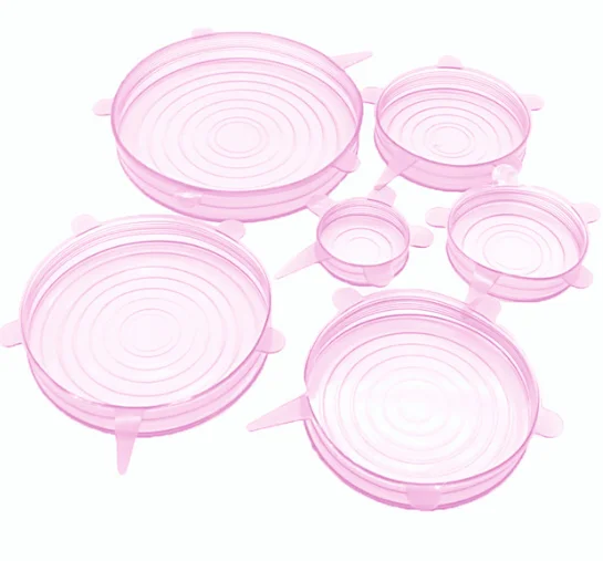 

6 PCS Reusable Silicone Stretch Lids Food Wrap Bowl Pot Lid Preservative Film Plastic Wrap