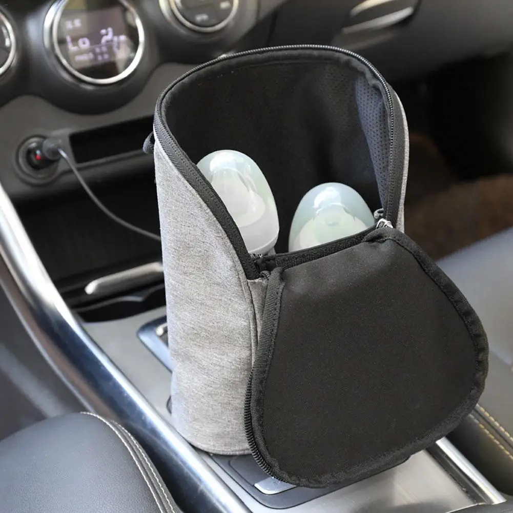 Новая Автомобильная двойная бутылочка, теплая сумка для молока, USB теплее для молока, дорожная коляска, утепленная сумка, детская бутылочка для кормления, подогреватель