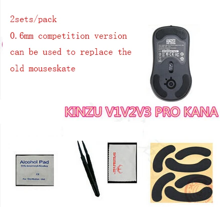 

2sets/pack Original Hotline Games Mouseskate For Steelseries KINZU V1V2V3 PRO KANA 0.6mm Mouse Feet Free Shipping