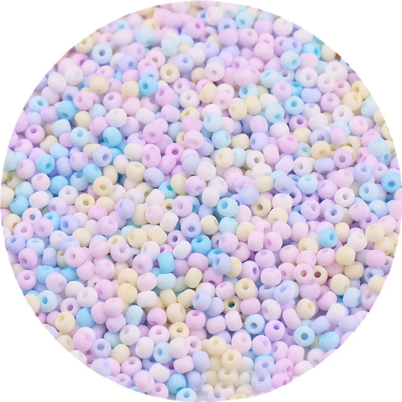 

Hobbyworker 3mm Macaron Frosted Glass Loose Seed Beads for Jewelry Making