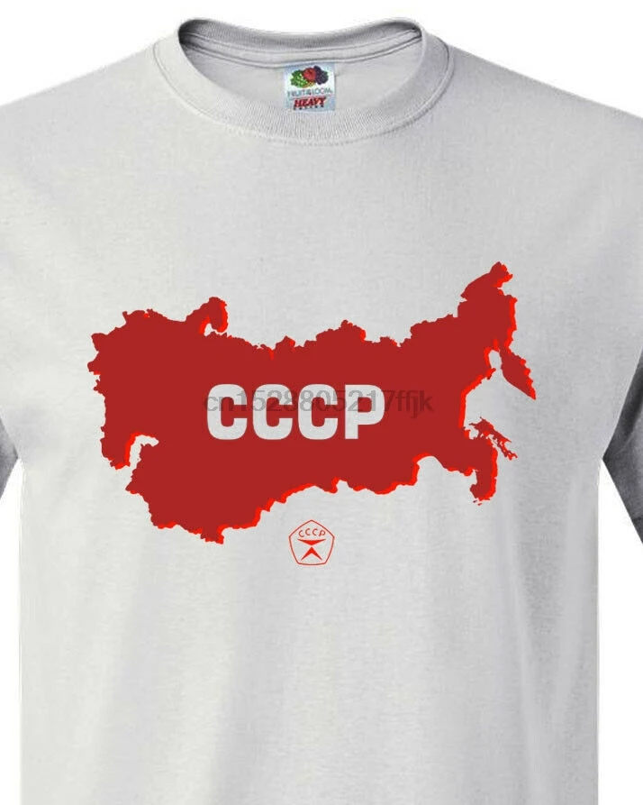 СССР футболка Россия знамя Rusische карта флаг подростковые из натурального хлопка с