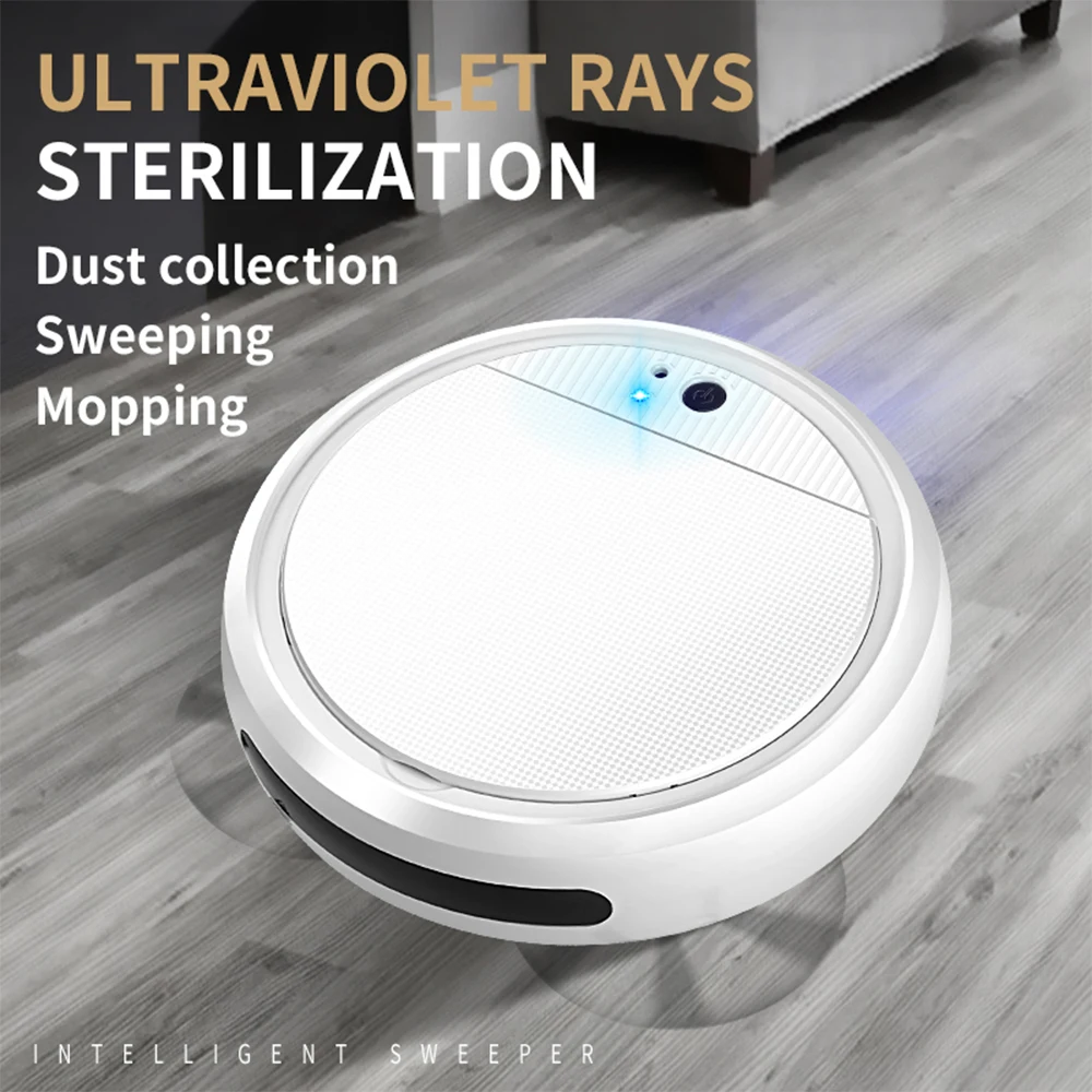 

Robot Vacuum Cleaner for Home Automatic Sweeping Dust Sterilize Sweep&Wet Mopping Scrubber Robotic Run 60 Mins Vacuum Cleaners