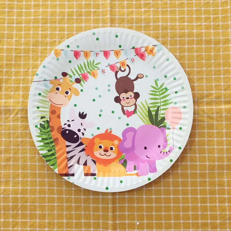 52 шт./компл. вечерние принадлежности милые сафари джунгли животные тема