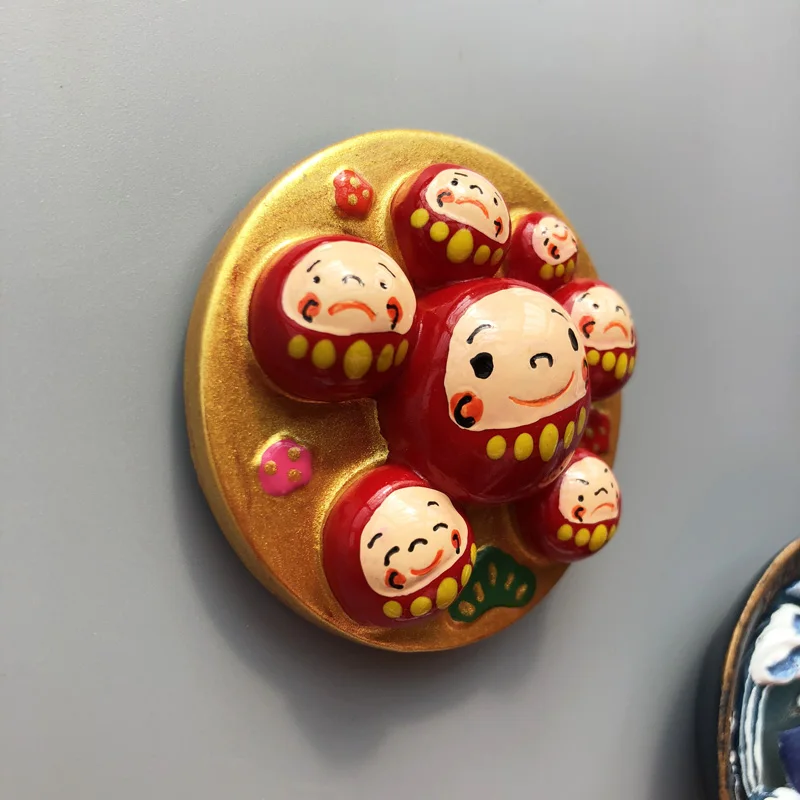 Японская карта сувениры крепление Fuji круглые дарма Фауст дам Блау магнитные