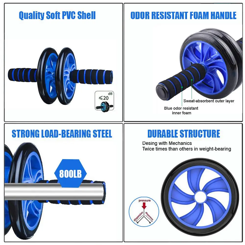 

4/5-in-1 Abdominal Wheel Roller Kit Abdominal Wheel Roller Kit With Push-Up Bar Jump Rope And Knee Pad For Home Gym Workout