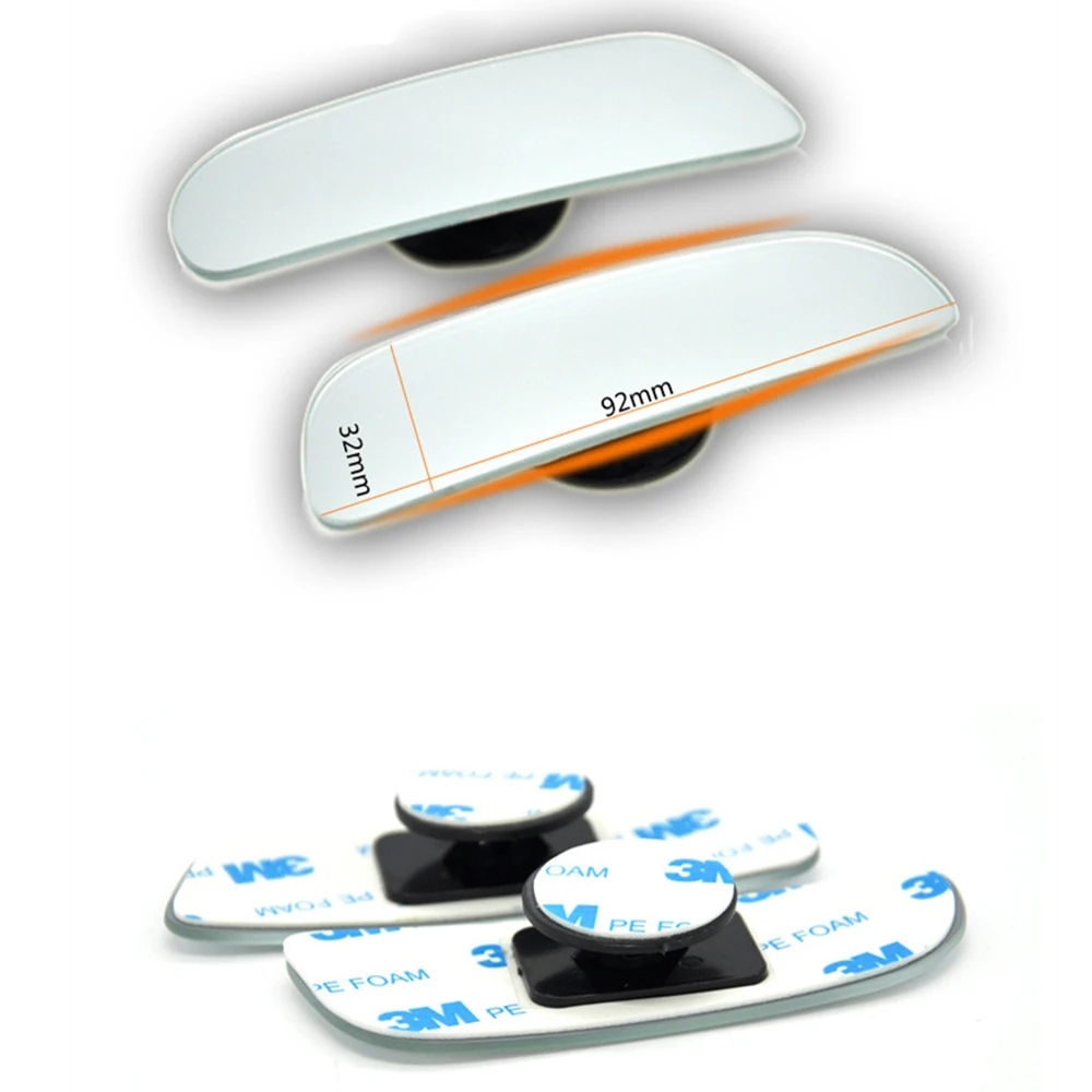 

2pcs Car Mirror 360 Degree Wide Angle Convex Blind Spot Mirror Parking Auto Motorcycle Rear View Adjustable Mirror Accessories