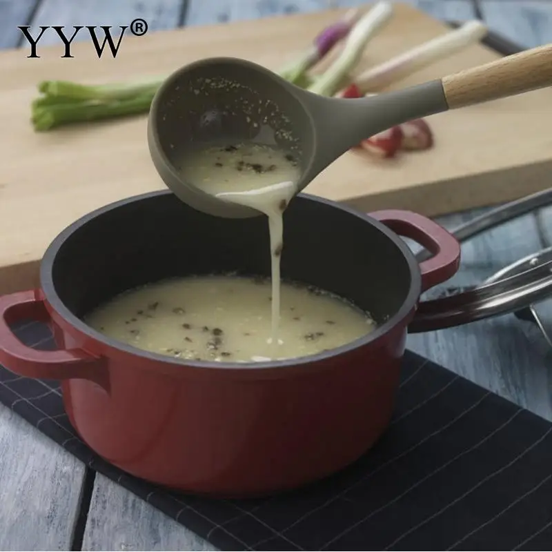 

11pcs Silicone Cooking Utensils Set Black With Wood Handle Silicone Spatula Turner Tongs Soup Spoon Shovel Kitchen Utensil Set