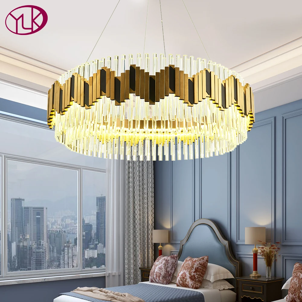 Новый современный светильник люстра ing для гостиной роскошный круглый