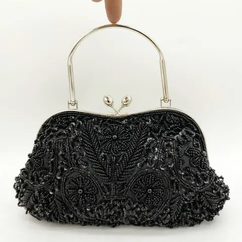 Женская сумочка с бисером Boutique De FGG, элегантная вечерняя сумочка с блестками, клатч для невесты