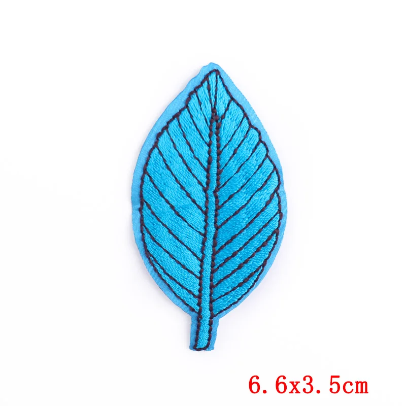 

12 Style Colorful Leaf Patch For Clothing Iron On Embroidered Patches For Clothes Stickers Stripe For DIY T-shirt Plant Patch