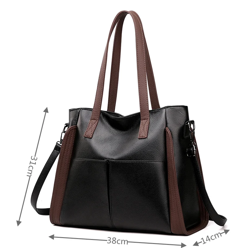

Casual Tote Women's Handbag Shoulder Bags PU Leather High Capacity Crossbody Bag for Female Travel Shopper Bags