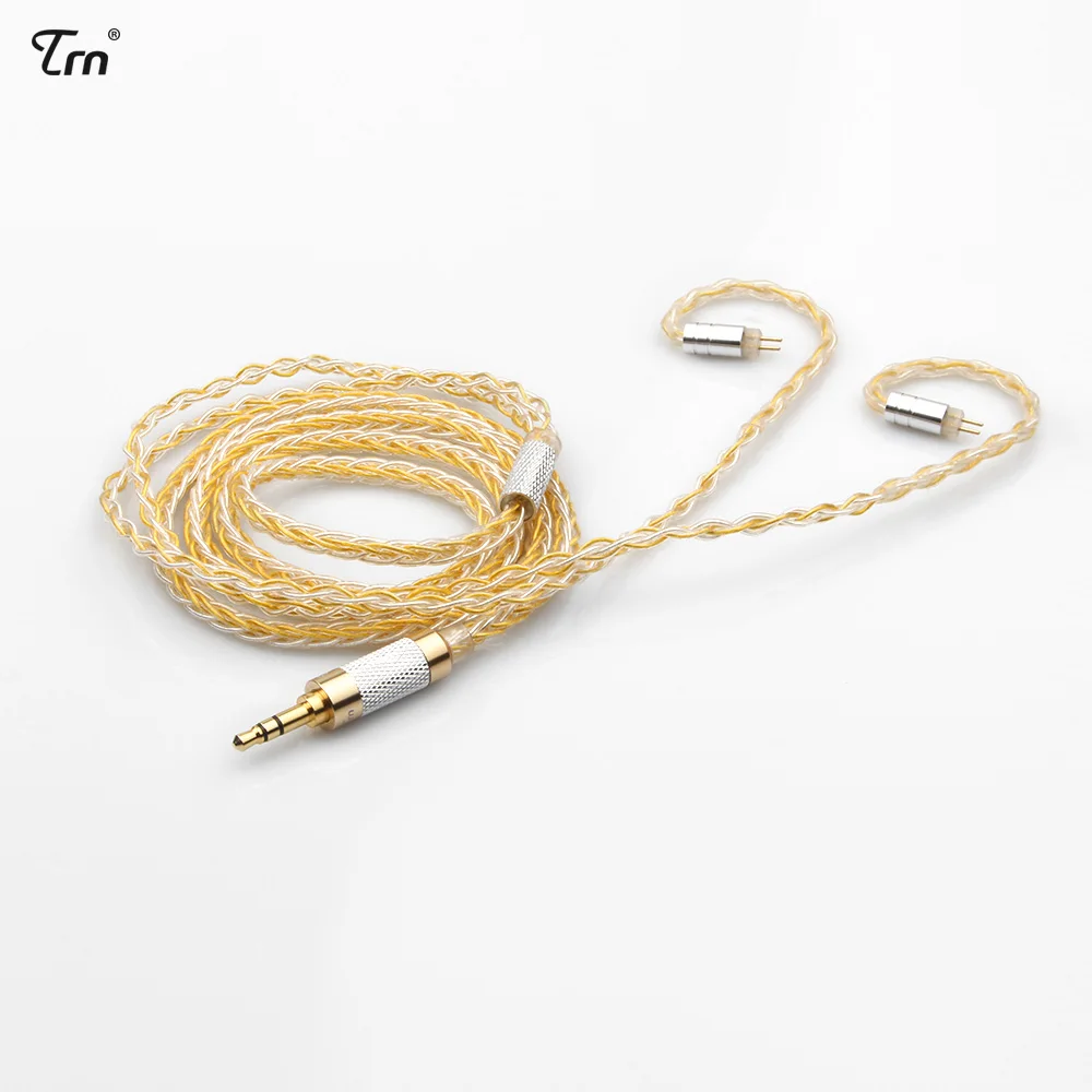 Новый TRN Медный Серебряный смешанный обновленный кабель 2 5/3 5 мм сбалансированный