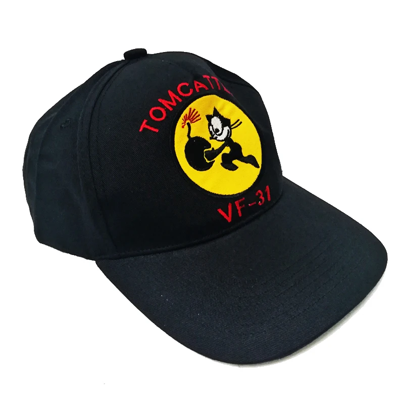 Темно-синий VF-31 Надпись Логотип Черная бейсбольная Кепка шляпа для мужчин Strapback