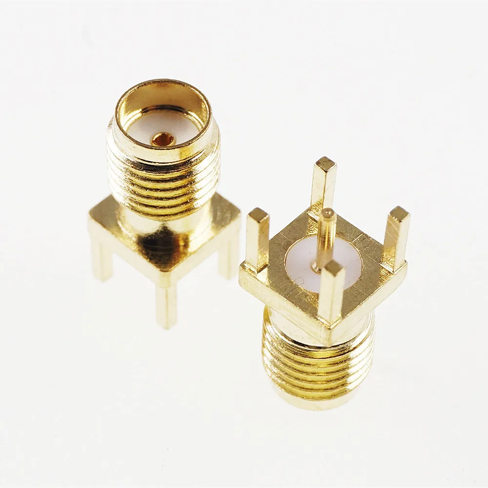 1000 шт. позолоченная пластина PCB крепление SMA Jack коаксиальный радиочастотный