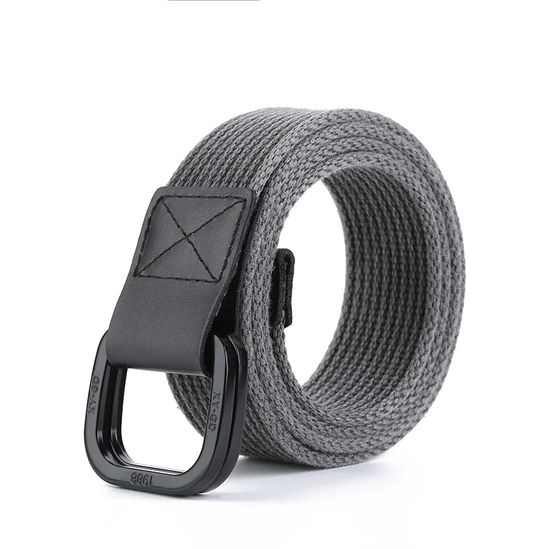 

Men Designer Belt Trap Double-ring Buckle Male Casual Solid Knitted Jean Belts Dropshiping Unisex Canvas Belt