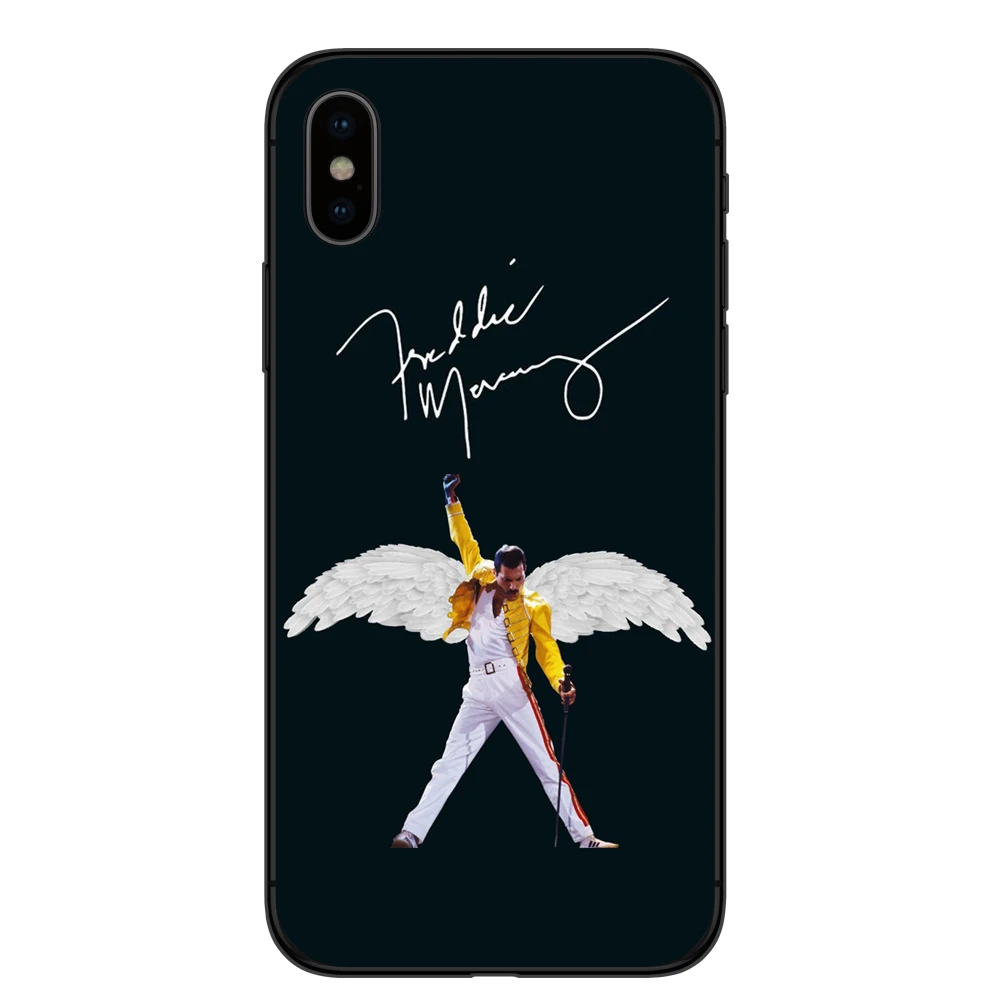 Чехол для Телефона iPhone X XR XS Max 8 8Plus 7 7Plus 6 6S Plus 5S SE Freddie Mercury Queen band Мягкий силиконовый