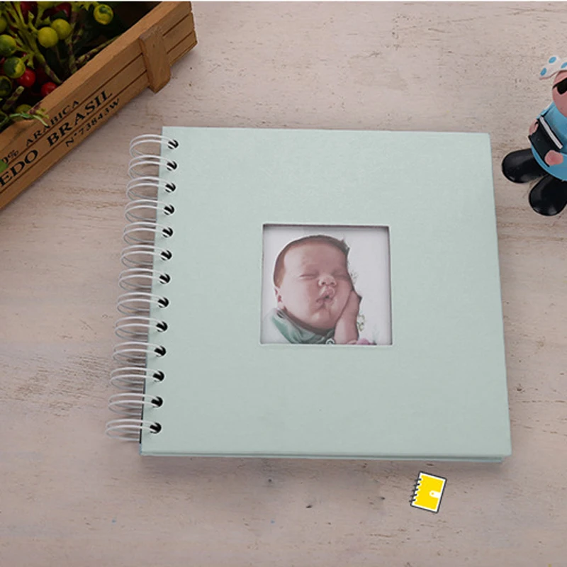 blue Бумажный фотоальбом для детей, скрапбукинг, фотоальбом Albumu Diy, фотоальбом, фотоальбом для детей, книга памяти, Portafoto Plakboek - Цвет: blue